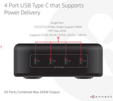 Club3D CAC-1918 GaN Travel Charger 240Watt 4xUSB-C PD Sort