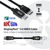 Club 3D CAC-2068 DisplayPort 1.4 kabel 2m Sort