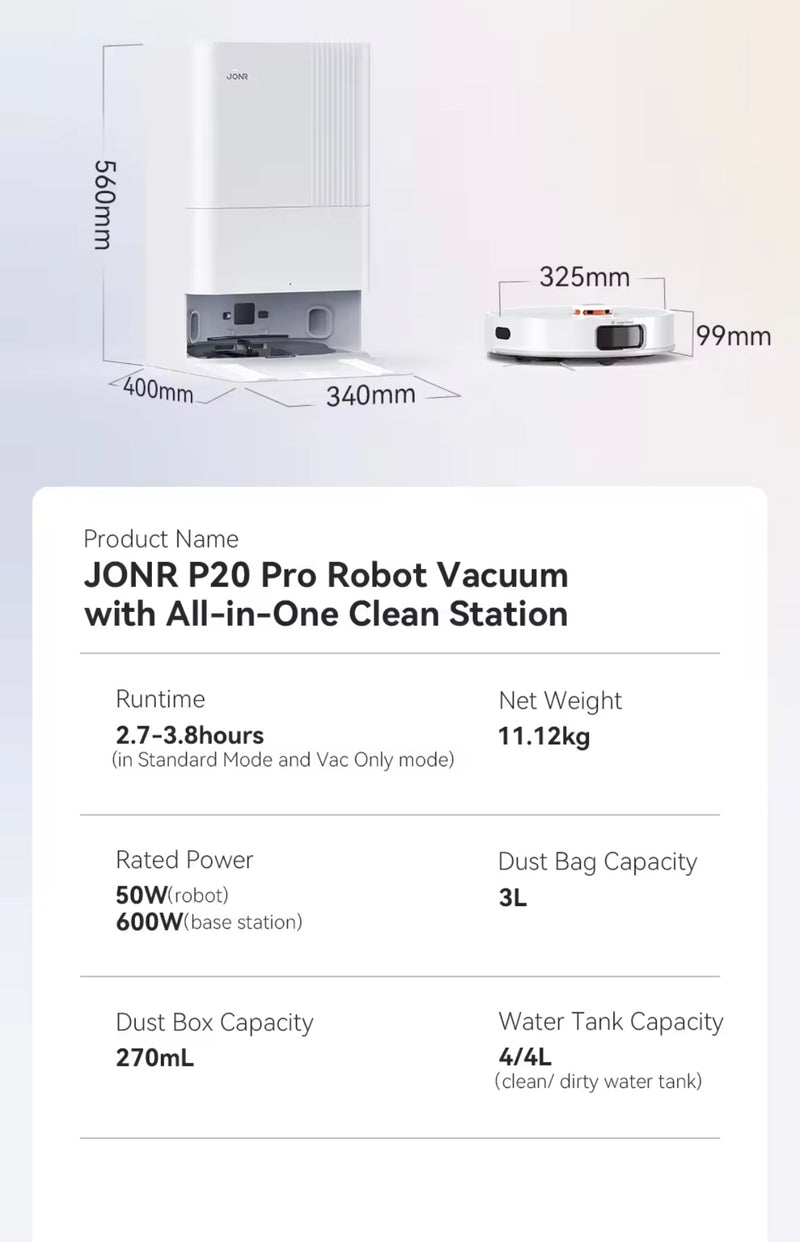 JONR P20 Pro : aspiration, lavage, nettoyage auto... ce robot éclipse ses rivaux (-52 JONR P20 Pro : aspiration, lavage, nettoyage auto... ce robot éclipse ses rivaux (-52
