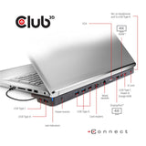 Club 3D CSV-1564W65 USB-C Dockingstation med 65W strømforsyning Sort