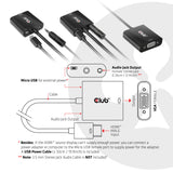 Club 3D CAC-1302 HDMI til VGA Adapter Sort