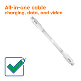 Club 3D USB4 USB Type-C kabel 2m Hvid Fabriksny