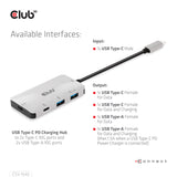 Club 3D CSV-1543 USB-C Hub 4 porte Grå