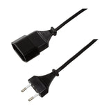 LogiLink Europlug (strøm CEE 7/16) (female) - Europlug (strøm CEE 7/16) (male) Sort 1m Forlængerkabel til strøm