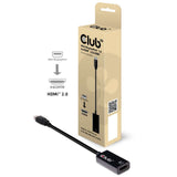 Club 3D CAC-1180 Mini DisplayPort 1.4 til HDMI 2.0a adapter Sort
