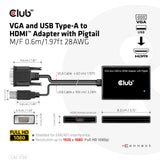 Club 3D Videoadapter 60cm Sort