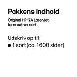 HP 17A Sort 1600 sider Toner CF217A