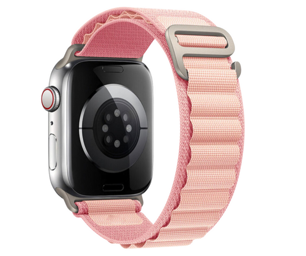 Apple Watch Rem Alpine Nylon Loop Lyserød