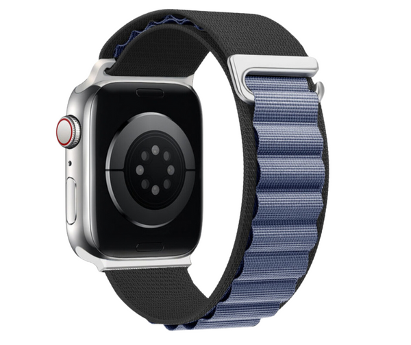 Apple Watch Rem Alpine Nylon Sort / Blå