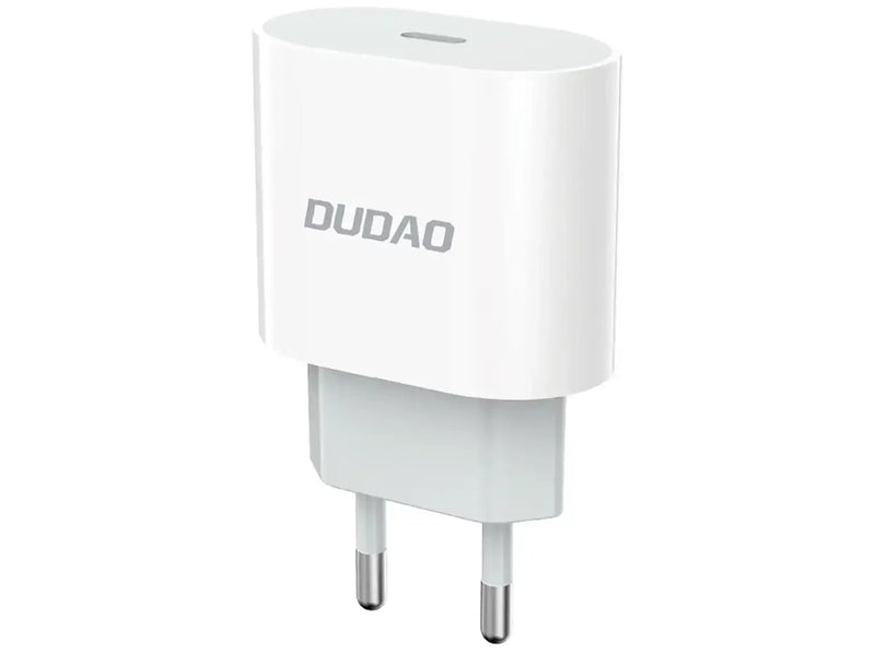 Dudao A14EU 20W USB-C Hurtigoplader – Power Delivery Adapter til iPhone, Samsung og Android – Hvid