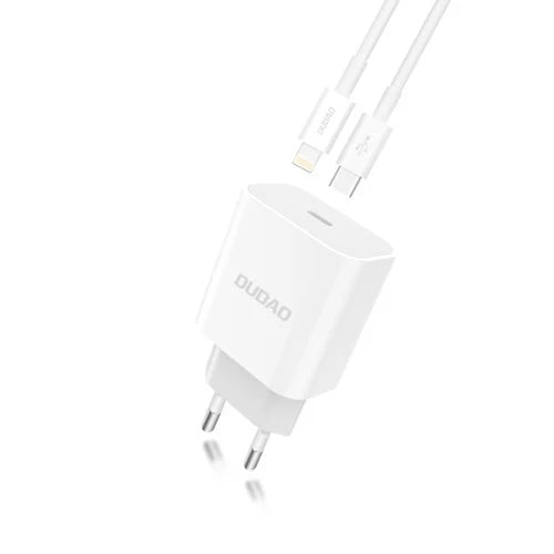 Dudao A8S USB-C Oplader PD 20W Hurtigopladning - iPhone/Android - Hvid