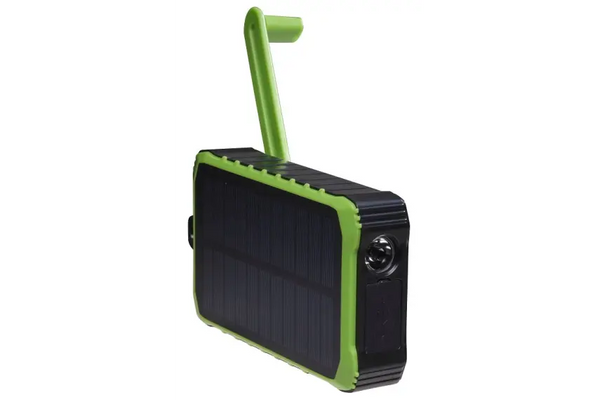 Denver PSO-10012 - Solar Powerbank - 10.000 mAh - Sort/Grøn
