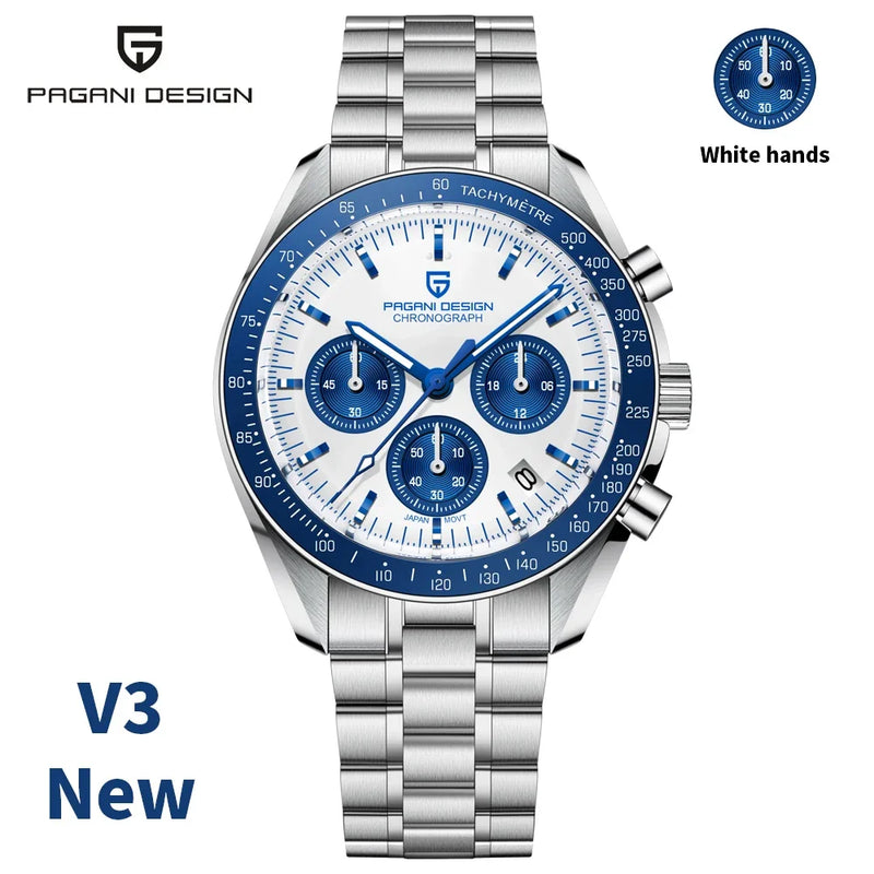 PAGANI DESIGN PD-1701 Moonwatch – Quartz Chronograph, Safirglas & 100M Vandtæt