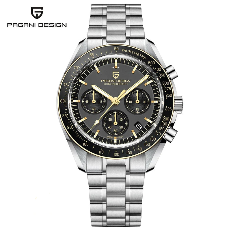 PAGANI DESIGN PD-1701 Moonwatch – Quartz Chronograph, Safirglas & 100M Vandtæt
