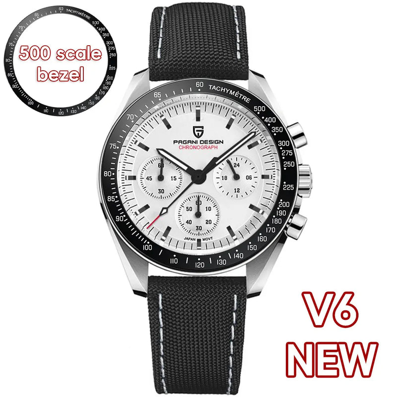 PAGANI DESIGN PD-1701 Moonwatch – Quartz Chronograph, Safirglas & 100M Vandtæt