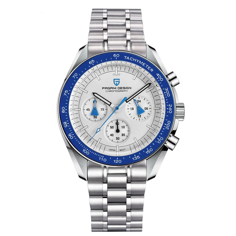 PAGANI DESIGN PD-1701 Moonwatch – Quartz Chronograph, Safirglas & 100M Vandtæt