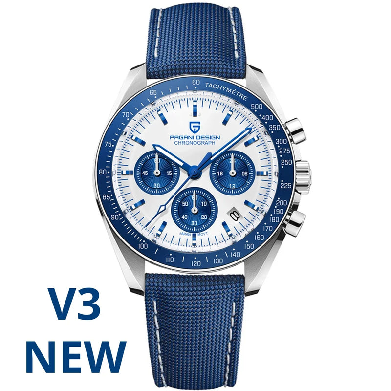 PAGANI DESIGN PD-1701 Moonwatch – Quartz Chronograph, Safirglas & 100M Vandtæt