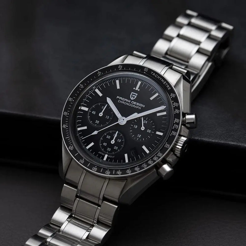 PAGANI DESIGN PD-1701 Moonwatch – Quartz Chronograph, Safirglas & 100M Vandtæt