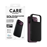 CARE by PanzerGlass Solo Vegan Leather Beskyttelsescover til iPhone 18 Pro Max, iPhone 17 Pro Max Sort Fabriksny