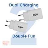 Club 3D CAC-3020 30Watt Strømforsyningsadapter Hvid 2 stk.