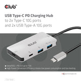 Club 3D CSV-1543 USB-C Hub 4 porte Grå