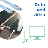 Club 3D USB4 USB Type-C kabel 2m Blå Fabriksny