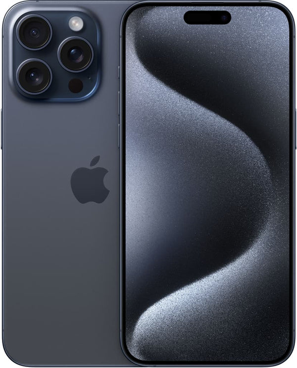 Apple iPhone 15 Pro Max 256GB - Blå Titanium, 5G Smartphone med A17 Pro Chip, 48 MP Kamera og OLED Skærm