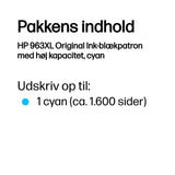 HP 963XL High Yield Cyan Original Cyan