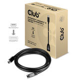 Club 3D CAC-1121 Mini DisplayPort til DisplayPort 1.4 forlængerkabel 1 m Sort