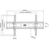 Manhattan TV & Monitor Mount, Wall, Tilt, 1 screen, Screen Sizes 37-75, Black, VESA 200x200 to 800x400mm, Max 75kg, LFD,
