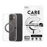 PanzerGlass CARE Kickstand Sort til Apple iPhone 16 Plus Fabriksny