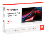 Verbatim 15.6 IPS 1920 x 1080 (Full HD) Mini HDMI USB-C 60Hz Fabriksny