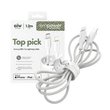 empower by PanzerGlass Racing USB-C to Lightning 1.2m hvid