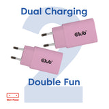 Club 3D CAC-3021 30Watt Strømforsyningsadapter Pink 2 stk.