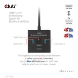Club 3D CSV-1384 HDMI Switch 2 Porte