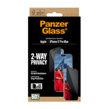 PanzerGlass 2-Way Privacy Skærmbeskytter til iPhone 17 Pro Max Fabriksny