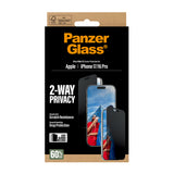 PanzerGlass 2-Way Privacy Skærmbeskytter til iPhone 17 / iPhone 16 Pro Fabriksny