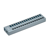 i-Tec USB 3.0 Charging HUB 16 port + Power Adapter 90 W Grå