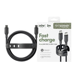 empower by PanzerGlass Racing USB-C to USB-C 2m sort
