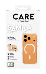 CARE by PanzerGlass Fashionable Case Samba Beskyttelsescover til iPhone 17 Pro Transparent Fabriksny