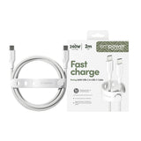 empower by PanzerGlass Racing USB-C to USB-C 2m hvid