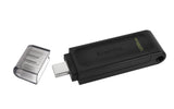 Kingston DataTraveler 70 128GB USB-C 3.2 Gen 1 USB stick Sort