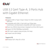 Club 3D CSV-1430A 4-in-1 USB-A Gen 1 Hub Sort