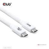 Club3D CAC-1570 USB4 USB-C til USB-C 1,2m 240W 8K240Hz Hvid Fabriksny