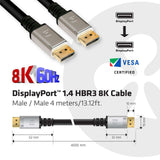 Club 3D CAC-1069 DisplayPort til DisplayPort 1.4 kabel 4 m Sort