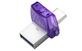 Kingston DataTraveler microDuo 3C 256GB USB 3.2 Gen 1 / USB-C USB stick Lilla Sølv