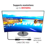 Club 3D CAC-1022 DisplayPort til DisplayPort 1.4 forlængerkabel 2 m