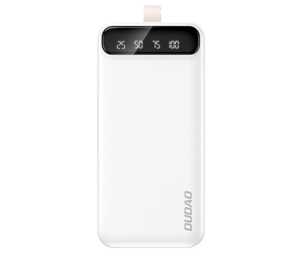 DUDAO K8s+ Powerbank 30.000mAh – 10W Hvid | Kraftig og Pålidelig Ekstern Batteripakke