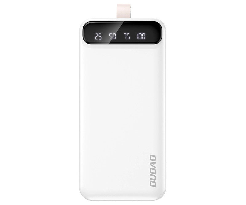 DUDAO K8s+ Powerbank 30.000mAh – 10W Hvid | Kraftig og Pålidelig Ekstern Batteripakke