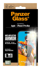 PanzerGlass® Anti-Reflective Armor Screen Protector 6.3 iPhone 17 Pro Max Fabriksny